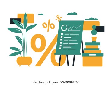 Composición de moda sobre el tema del pago de impuestos.