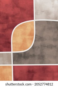 trendy contemporary abstract art, creative minimalist hand painted composition for wall decoration, postcard, brochure cover design. EPS10 vector.