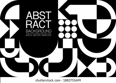Trendy contemporary abstract creative geometric composition background in vintage style art.  
EPS10 vector.
