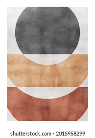 
Trendy contemporary abstract creative geometric minimalist artistic watercolor composition. Vector design for wall decoration, decor, print, poster, wallpaper, postcard, brochure cover.