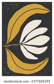 Trendy contemporary collage botanical minimalist wall art poster