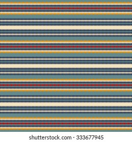 Trendy, contemporary ethnic seamless pattern, embroidery cross, squares, diamonds, stripe.
