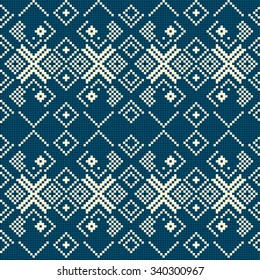 Trendy, contemporary ethnic seamless pattern, embroidery cross, squares, diamonds, chevrons.