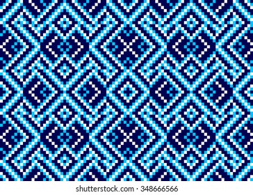 Trendy, zeitgenössische ethnische nahtlose Muster, Stickerei Kreuz, Quadrate, Diamanten, chevrons.