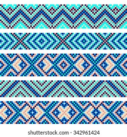 Trendy Contemporary Ethnic Seamless Ribbons Braid Stock Vector (Royalty ...