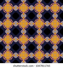 Trendy contemporary graphics. Repeating geometric gray, black and beige tiles. Modern stylish texture. Vector seamless pattern.