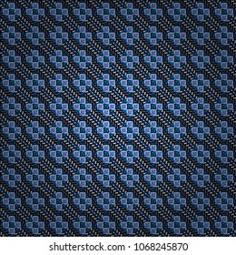 Trendy contemporary graphics. Repeating geometric blue, white and black tiles. Modern stylish texture. Vector seamless pattern.