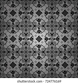 Trendy contemporary graphics. Repeating geometric white, gray and black tiles. Modern stylish texture. Vector seamless pattern.
