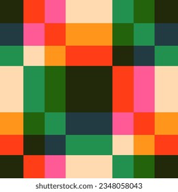 Trendy contemporary seamless pattern, risograph aesthetics, riso print effect