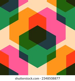 Trendy contemporary seamless pattern, risograph aesthetics, riso print effect
