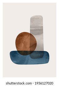 Conjunto contemporáneo de moda de composiciones abstractas y creativas minimalistas para el fondo, la decoración de las paredes, el diseño de carteles o folletos.  
Vector EPS10.