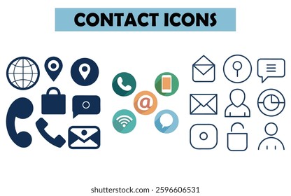 Trendy and Cool Contact Icon Sets