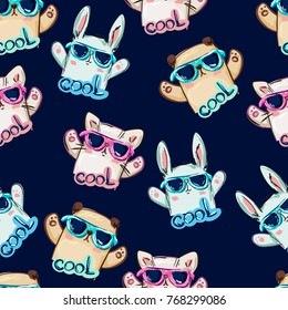 Trendy cool illustration vector pattern seamless