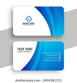 trendy corporate business card layout for company branding vector