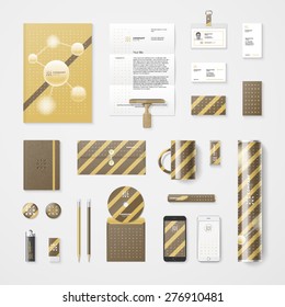 Trendy corporate identity template. High quality vector design element