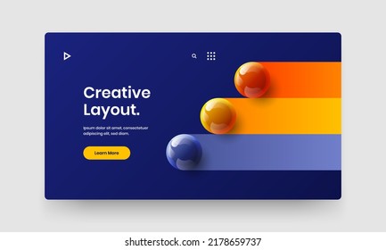 Trendy corporate identity vector design concept. Isolated realistic balls banner layout.