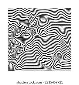 Trendy cover background design line black curve.Abstract wavy background. Thin line on white.	