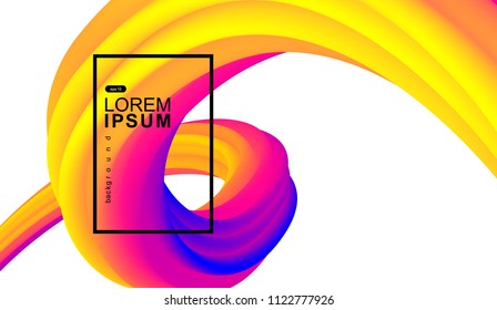 Trendy cover or background for placard, poster, magazine, brochure, flyer or banner design.
Minimal geometric abstract graphic fluid geometric elements and shapes. 
Vector eps10 illustration