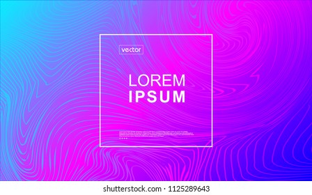 Trendy cover or background for placard, poster, magazine, brochure, flyer or banner design.
Minimal geometric abstract graphic elements with holographic fluid effect. 
Vector eps10 illustration