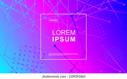 Trendy cover or backgrounds for placard, poster, magazine, brochure, flyer or banner design.
Minimal geometric abstract graphic elements with holographic effect. 
Vector eps10 illustration