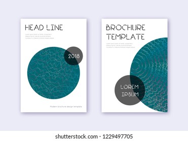 Trendy cover design template set. Red white blue abstract lines on dark background. Good-looking cover design. Charming catalog, poster, book template etc.