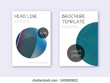 Trendy cover design template set. Red white blue abstract lines on dark background. Good-looking cover design. Decent catalog, poster, book template etc.