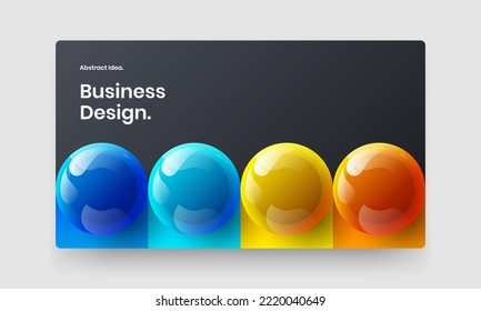 Concepto vectorial de diseño de portada de moda. Resumen de esferas realistas ilustración de carteles.