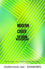 Trendy Cover Design for your Business with Abstract Lines and Holography Background. Futuristic Poster, Flyer, Layout with Liquid Pattern for Branding, Identity. Vector minimalistic brochure. A4 set