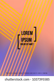 Trendy Cover Design for your Business with Abstract Lines and Holography Background. Futuristic Poster, Flyer, Layout with Liquid Pattern for Branding, Identity. Vector minimalistic brochure. A4 set