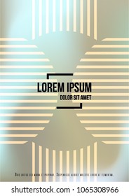 Trendy Cover Design for your Business with Abstract Lines and Holography Background. Futuristic Poster, Flyer, Layout with Liquid Pattern for Branding, Identity. Vector minimalistic brochure. A4 set