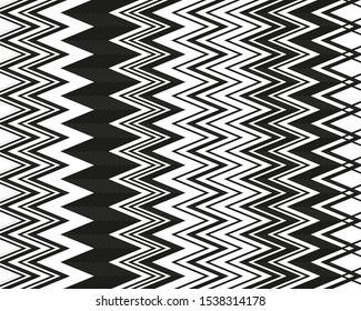 Trendy cover design with zigzag lines for wallpape