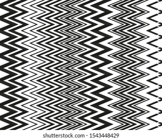 Trendy cover design with zigzag lines for wallpaper design. Abstract shape. B and W vector stripes. Vintage style. Black friday sale banner. Background decoration. Abstract zigzag pattern.