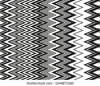 Trendy cover design with zigzag lines for wallpaper design. Abstract shape. B&W vector stripes. Vintage style. Black friday sale banner. Background decoration. Abstract zigzag pattern.