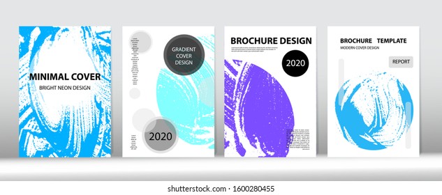 Trendy Cover Vector Design. Distressed Hand Painted Business Banner. Minimal Cover Set. Liquid Foam Wallpaper. Dreamy Soap Paper. Soap Textured Corporate Identity Set. Cool Simple Booklet Design.