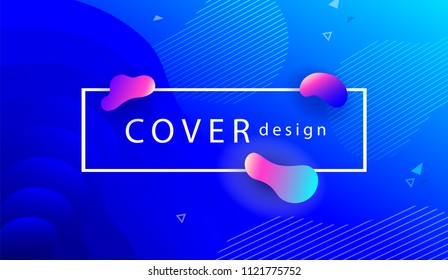 Trendy covers or backgrounds for placard, poster, magazine, brochure, flyer or banner design.
Minimal geometric abstract graphic fluid geometric elements and shapes. 
Vector eps10 illustration
