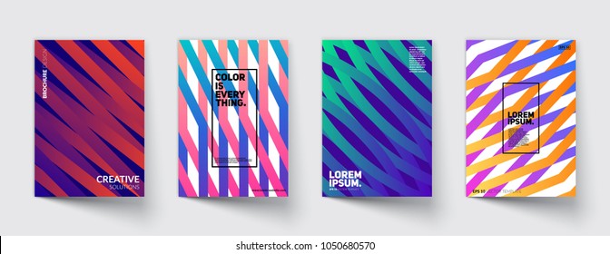 Trendy covers design. Dynamic shapes with colorful gradients. Eps10 vector.