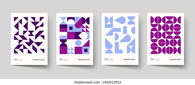 Diseño de portadas de moda. Composiciones geométricas mínimas. Aplicable a folletos, carteles, portadas y banners.