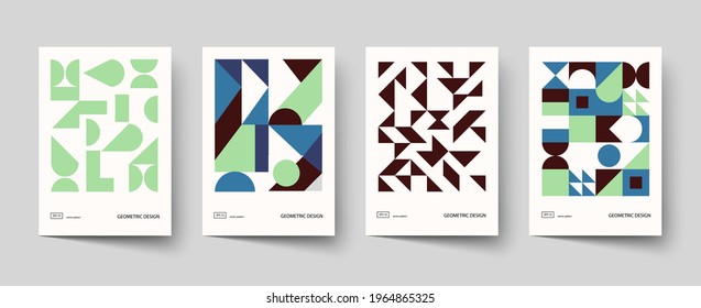 Trendy covers design. Minimal geometric shapes compositions. Applicable for brochures, posters, covers and banners. - Shutterstock ID 1964865325