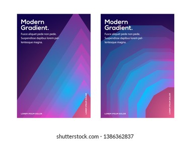 Trendy covers design. Simple overlap in colorful background. Minimal Vector covers design. Cool halftone gradients. Future Poster template. 