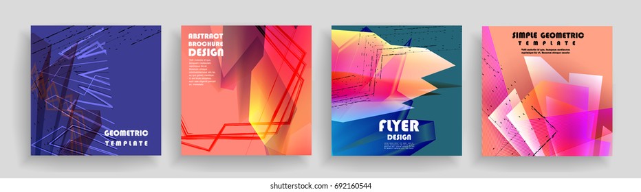 Trendy covers design. Simple overlap in darck background. Eps10 
