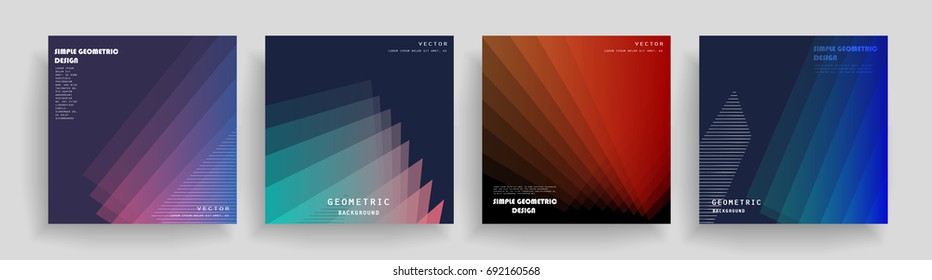 Trendy covers design. Simple overlap in darck background. Eps10 