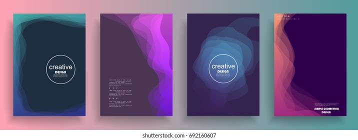 Trendy covers design. Simple overlap in darck background. Eps10 