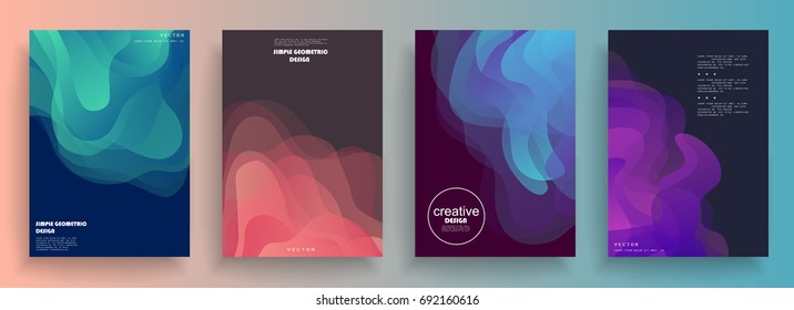 Trendy covers design. Simple overlap in darck background. Eps10 