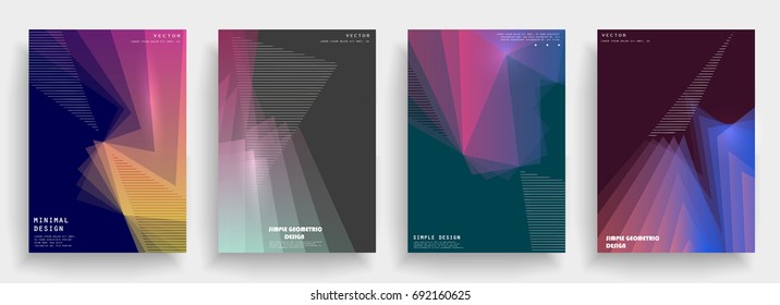 Trendy covers design. Simple overlap in darck background. Eps10 