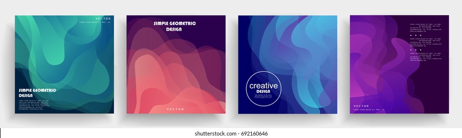 Trendy covers design. Simple overlap in darck background. Eps10 