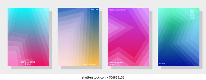 Trendy covers design. Simple overlap in colorful background. Eps10
