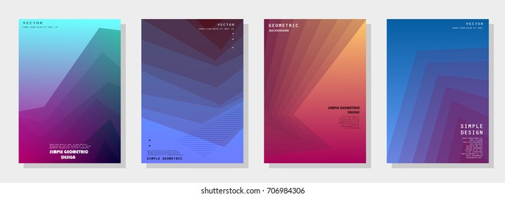Trendy covers design. Simple overlap in colorful background. Eps10