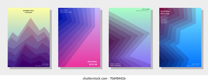 Trendy covers design. Simple overlap in colorful background. Eps10