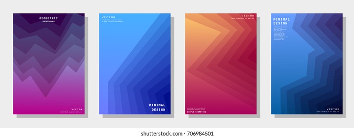 Trendy Covers Design. Einfache Überlappung auf buntem Hintergrund. EPS10
