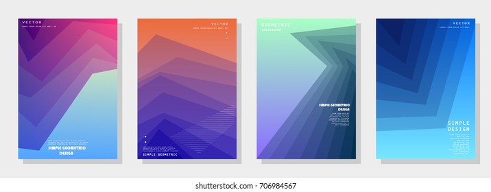 Trendy covers design. Simple overlap in colorful background. Eps10